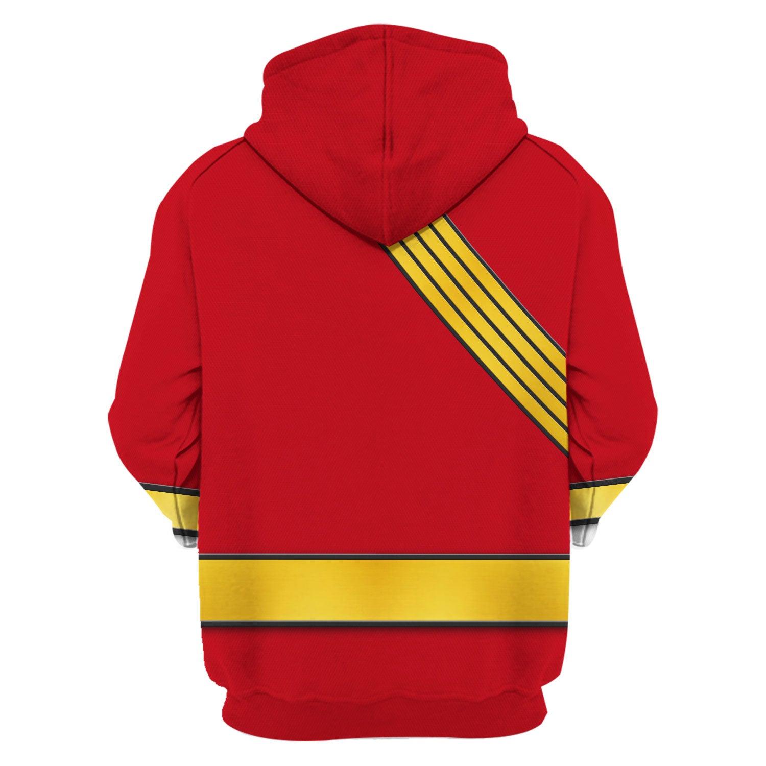 Gearhomie Power Rangers Wild Force Red Costume Hoodie Sweatshirt T-Shirt Tracksuit - Gearhomie.com