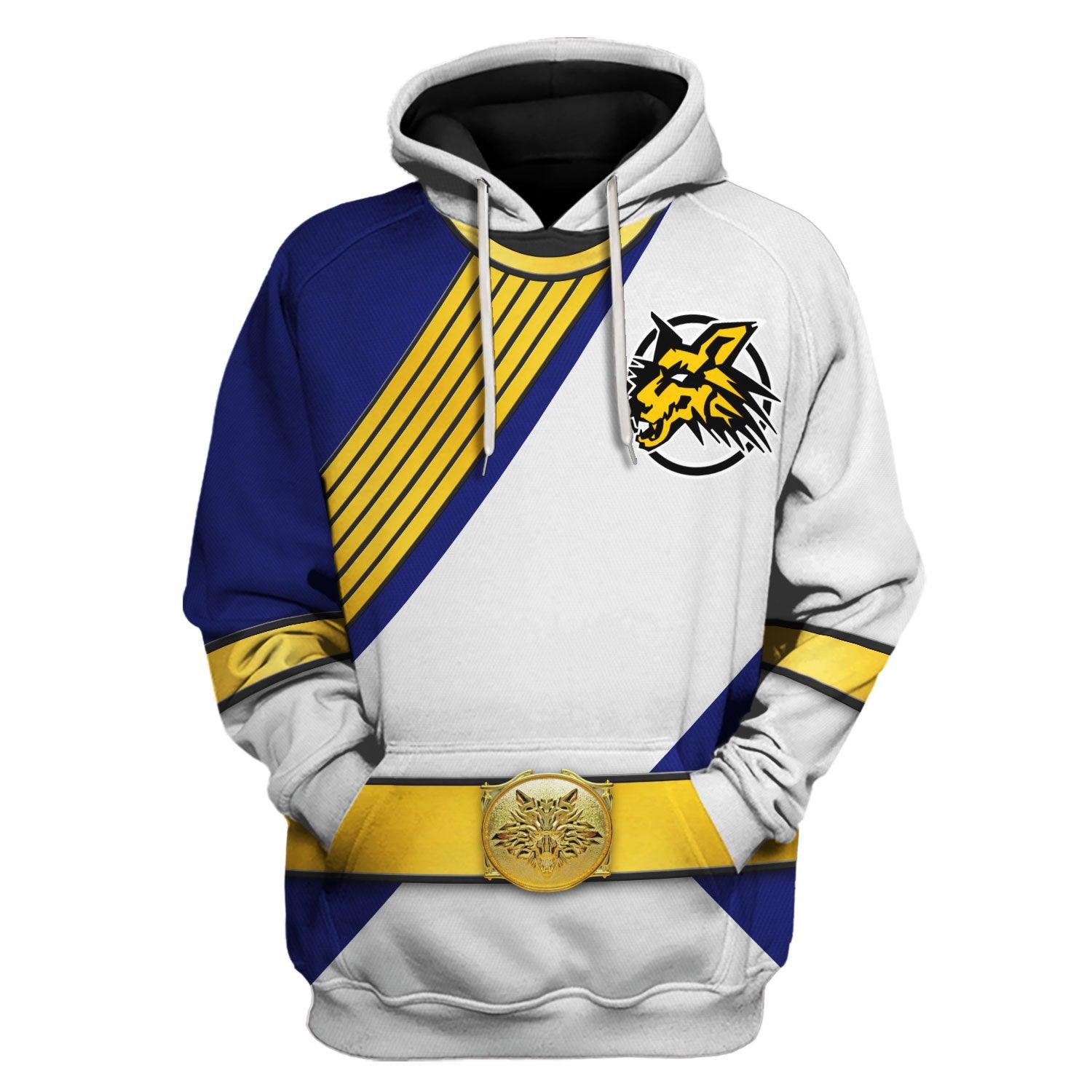 CustomsPig Power Rangers Wild Force Silver Costume Hoodie Sweatshirt T-Shirt Tracksuit
