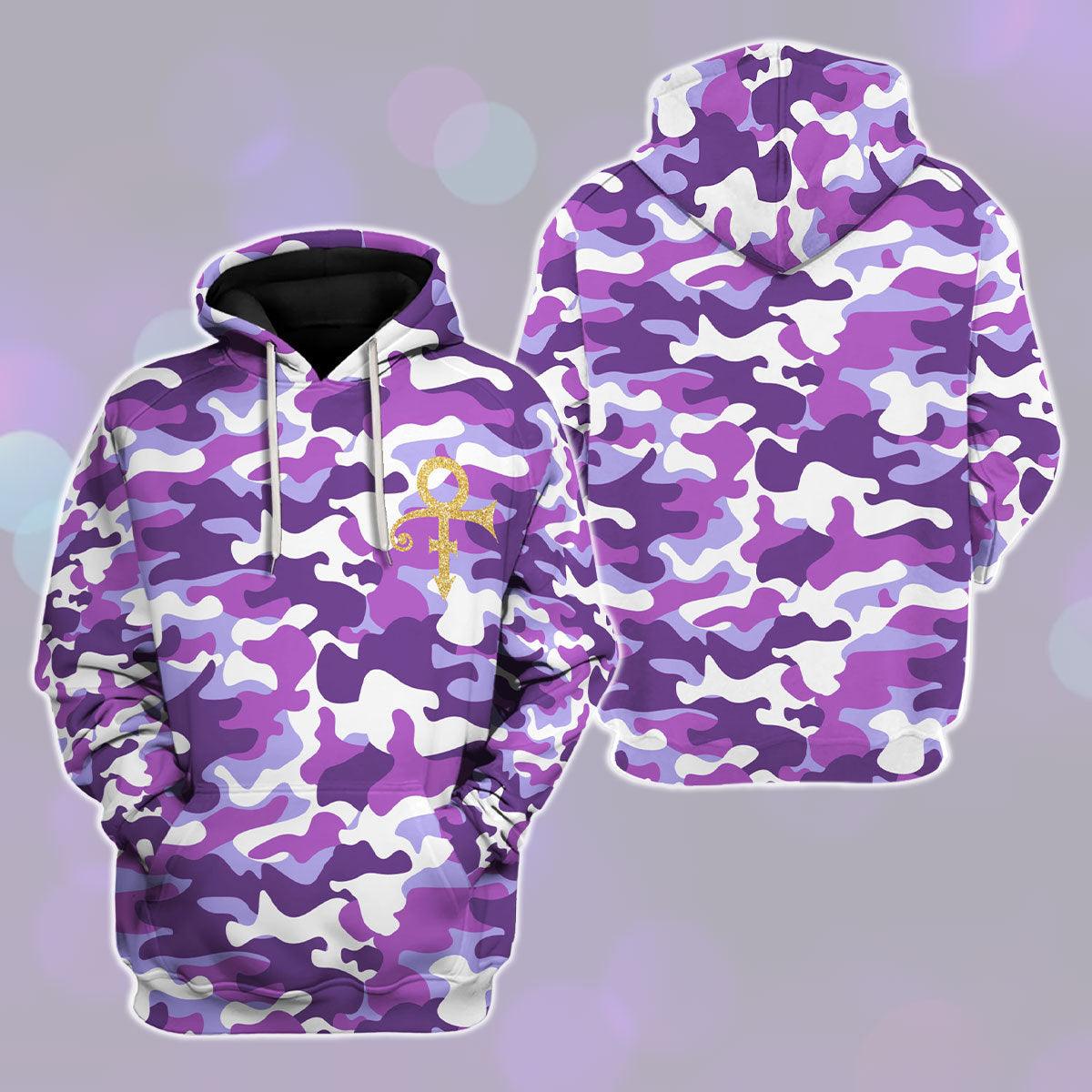 Gearhomie Purple Camo Premium Sherpa Lined Unisex Pullover Hoodie, Sweatshirt, T-Shirt - Gearhomie.com