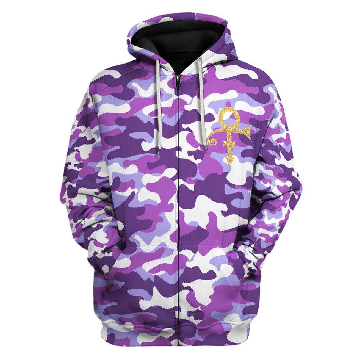 Gearhomie Purple Camo Premium Sherpa Lined Unisex Pullover Hoodie, Sweatshirt, T-Shirt - Gearhomie.com