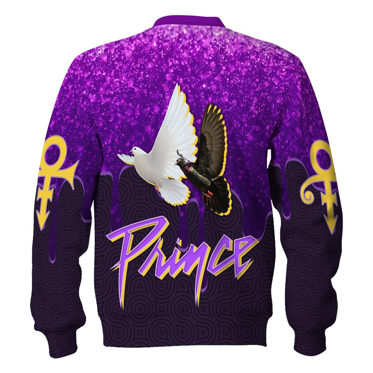 Gearhomie Purple Rain Doves Unisex Pullover Hoodie, Sweatshirt, T-Shirt - Gearhomie.com