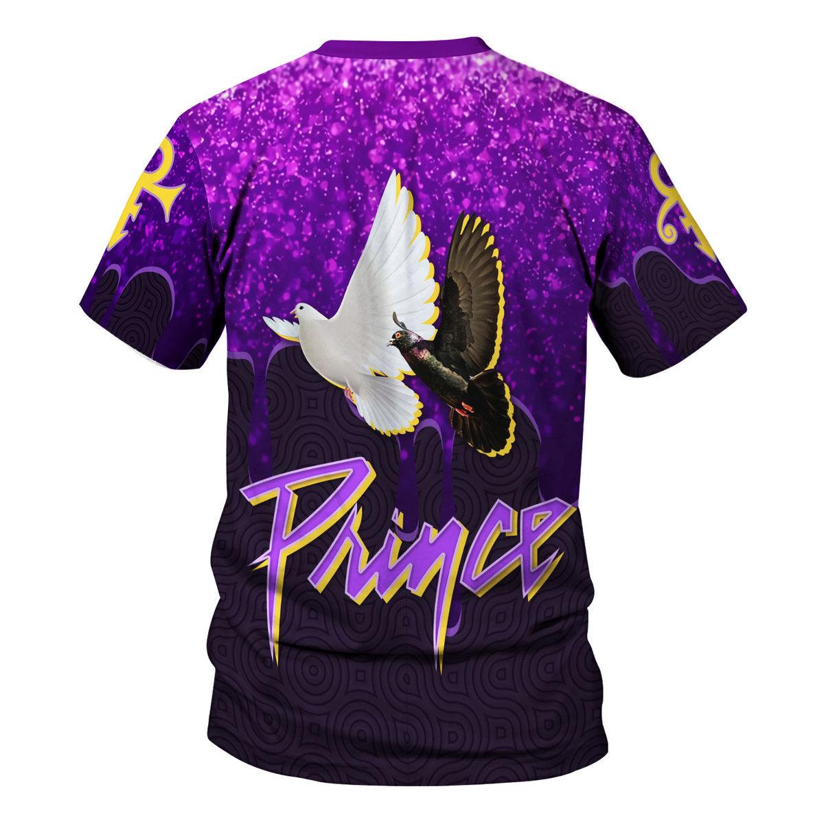 Gearhomie Purple Rain Doves Unisex Pullover Hoodie, Sweatshirt, T-Shirt - Gearhomie.com