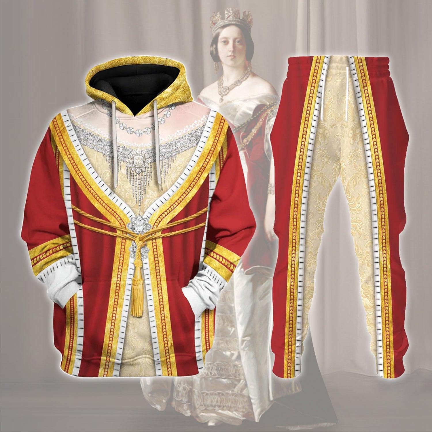 Gearhomie Queen Victoria Queen of the United Kingdom Costume Hoodie Sweatshirt T-Shirt Tracksuit - Gearhomie.com