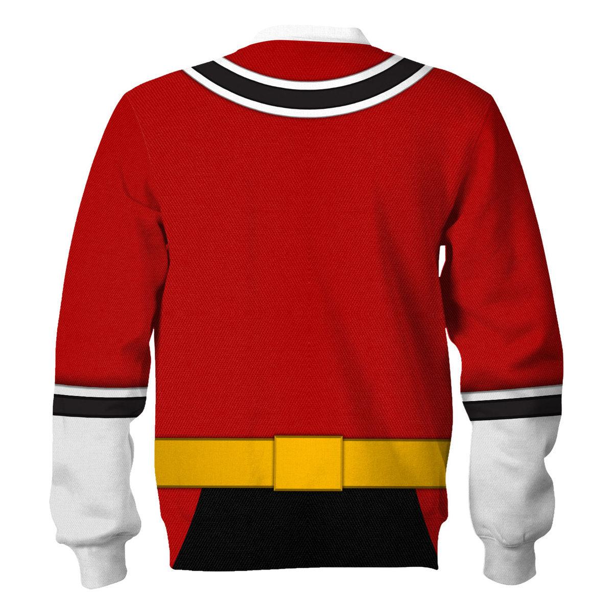 CustomsPig Red Power Rangers Samurai Hoodies Sweatshirt T-shirt Hawaiian Tracksuit - DucG