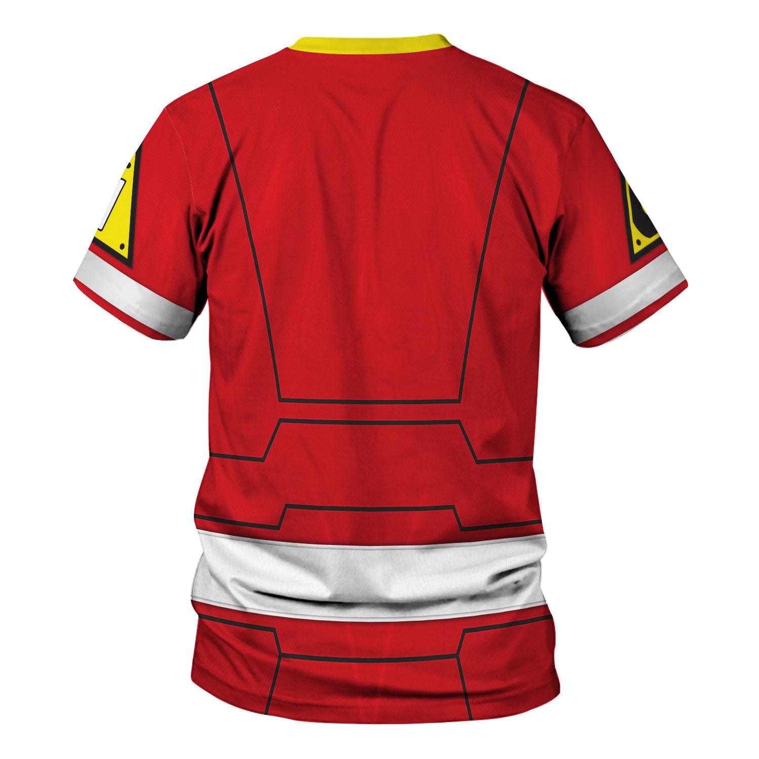  CustomsPig Red Power Rangers Turbo Hoodies Sweatshirt T-shirt Hawaiian Tracksuit -  CustomsPig.com
