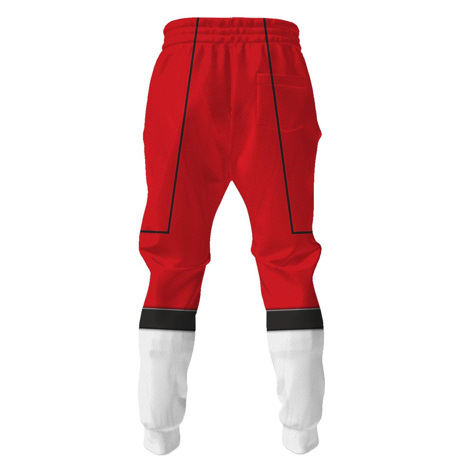  CustomsPig Red Power Rangers Turbo Hoodies Sweatshirt T-shirt Hawaiian Tracksuit -  CustomsPig.com