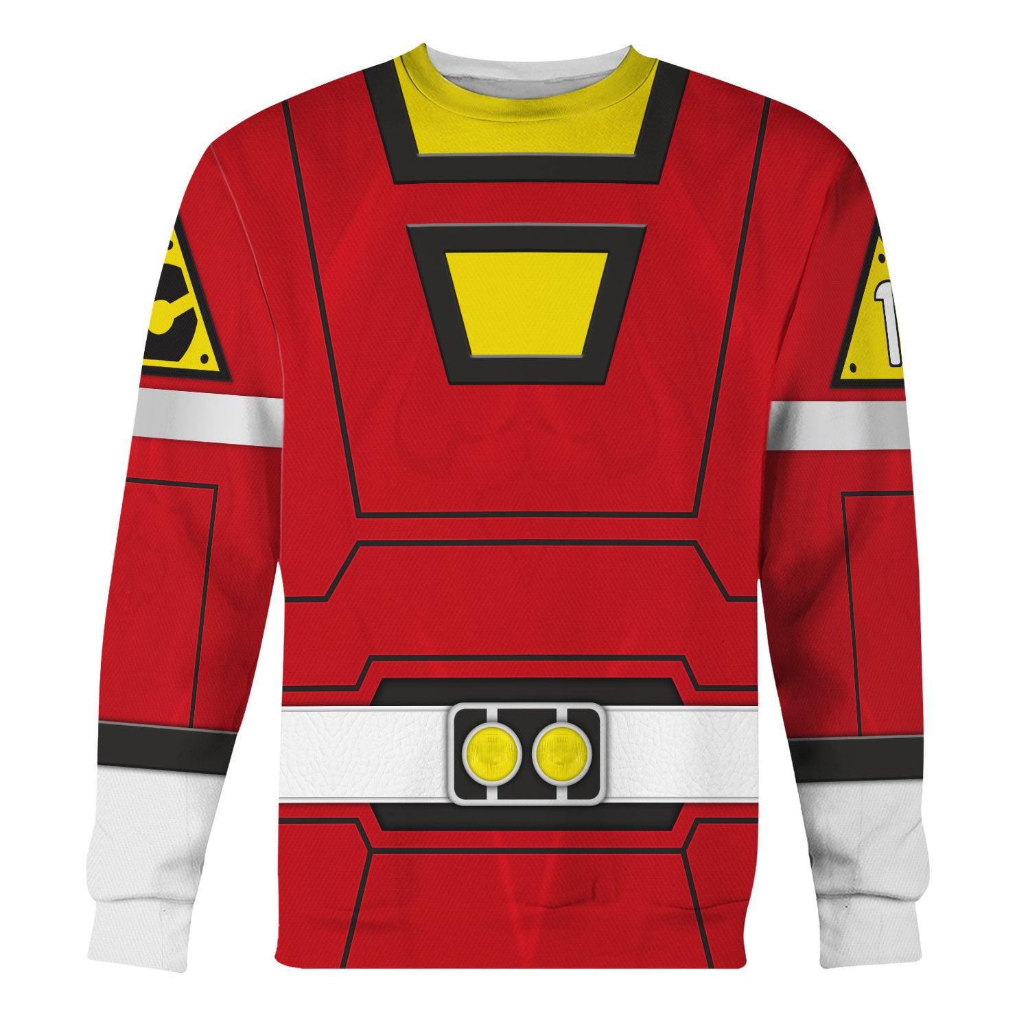  CustomsPig Red Power Rangers Turbo Hoodies Sweatshirt T-shirt Hawaiian Tracksuit -  CustomsPig.com