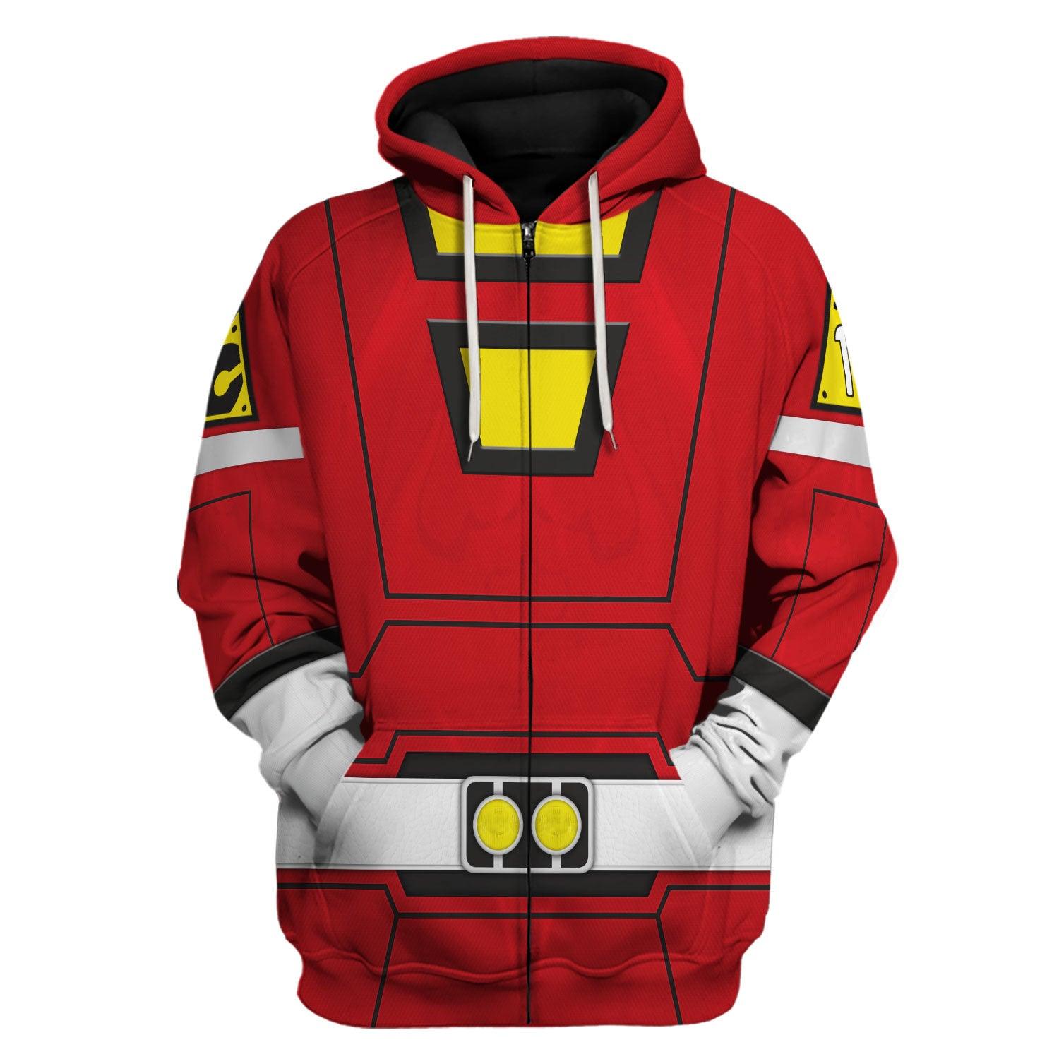  CustomsPig Red Power Rangers Turbo Hoodies Sweatshirt T-shirt Hawaiian Tracksuit -  CustomsPig.com