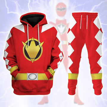Gearhomie Red Ranger Dino Thunder Hoodies Sweatshirt T-shirt Hawaiian Sweatpants - Gearhomie.com