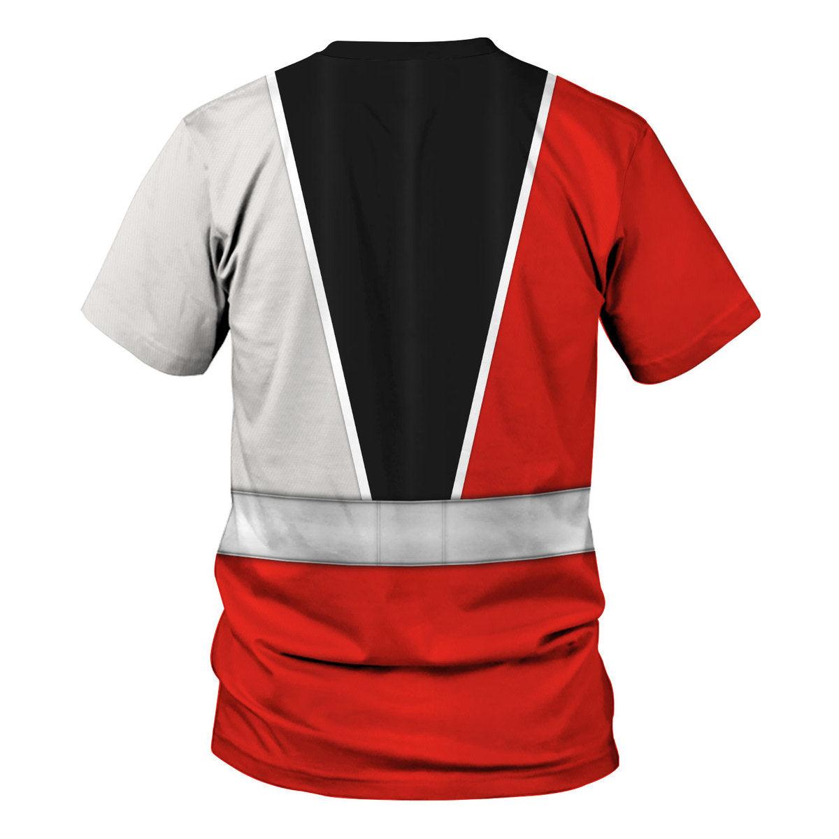 Gearhomie Red Zayto Ranger Dino Fury Hoodies Sweatshirt T-Shirt Zip Hoodies Sweatpants - Gearhomie.com