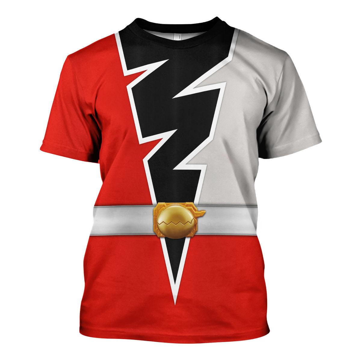 Gearhomie Red Zayto Ranger Dino Fury Hoodies Sweatshirt T-Shirt Zip Hoodies Sweatpants - Gearhomie.com