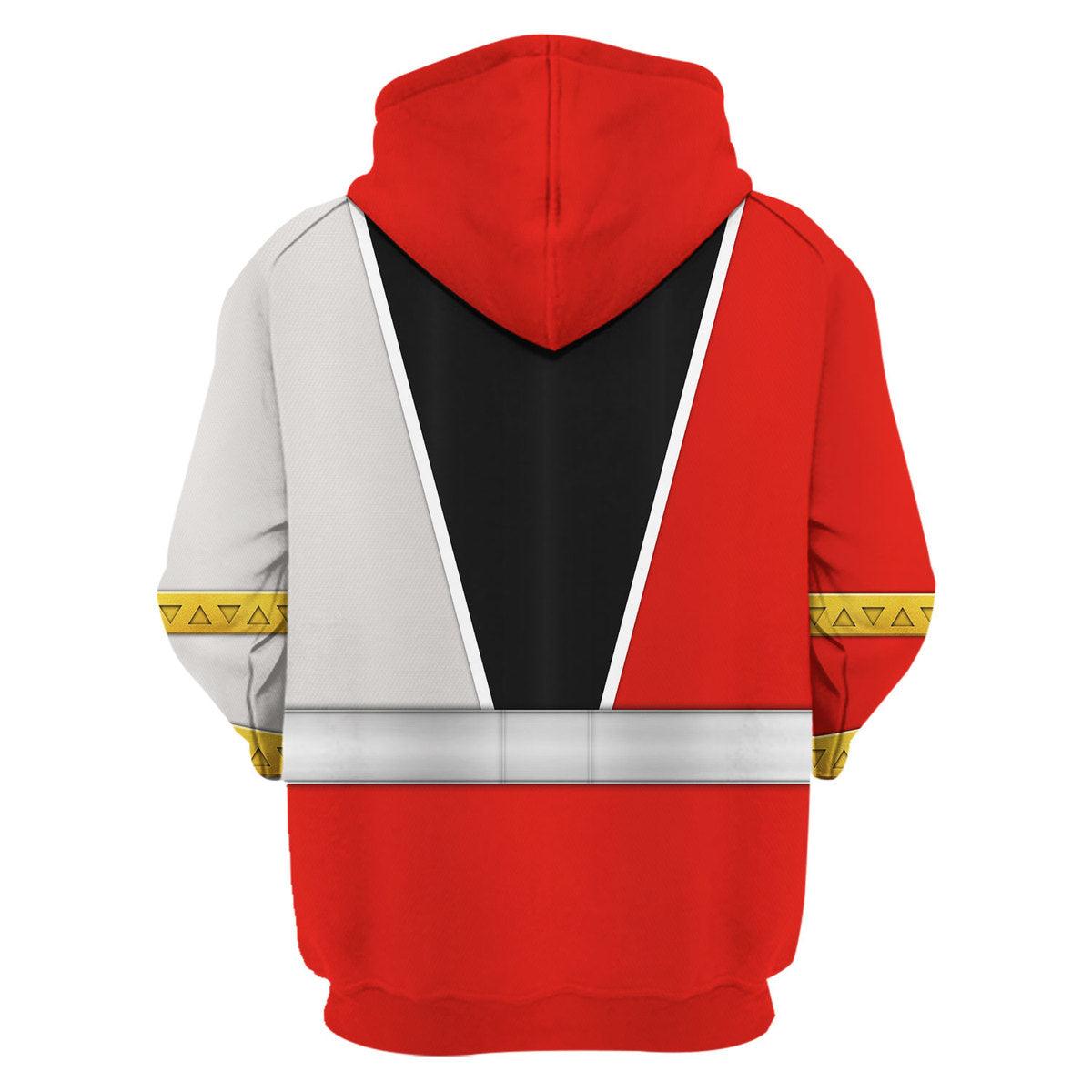 Gearhomie Red Zayto Ranger Dino Fury Hoodies Sweatshirt T-Shirt Zip Hoodies Sweatpants - Gearhomie.com