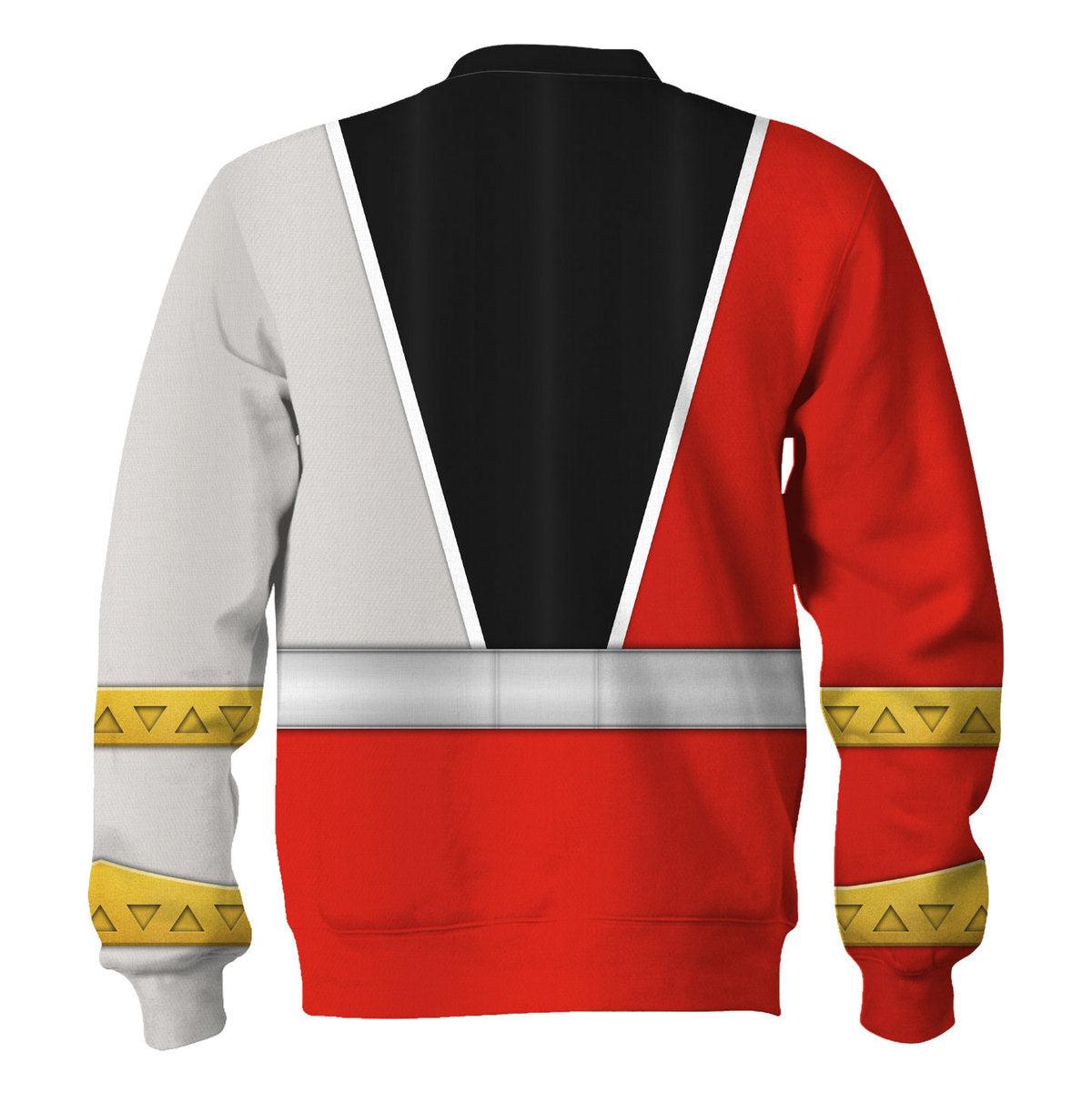 Gearhomie Red Zayto Ranger Dino Fury Hoodies Sweatshirt T-Shirt Zip Hoodies Sweatpants - Gearhomie.com