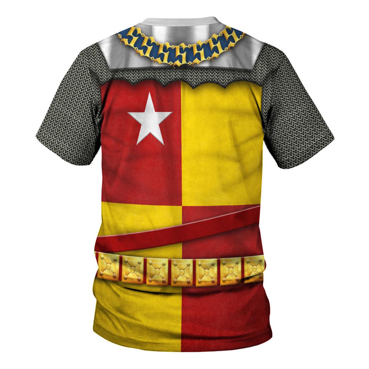 Gearhomie Richard de Vere- Battle of Agincourt Knights Costume Hoodie Sweatshirt T-Shirt Tracksuit - Gearhomie.com