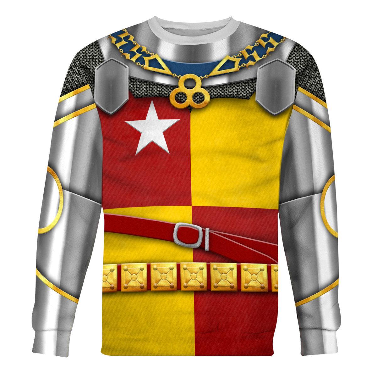 Gearhomie Richard de Vere- Battle of Agincourt Knights Costume Hoodie Sweatshirt T-Shirt Tracksuit - Gearhomie.com