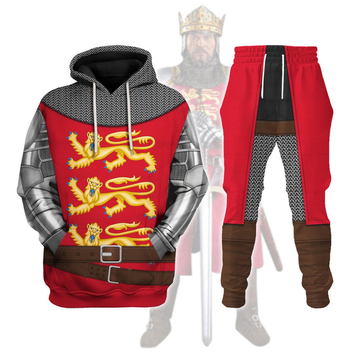 Gearhomie Richard The Lionheart Knight A Royal Heraldry Costume Hoodie Sweatshirt T-Shirt Tracksuit - Gearhomie.com