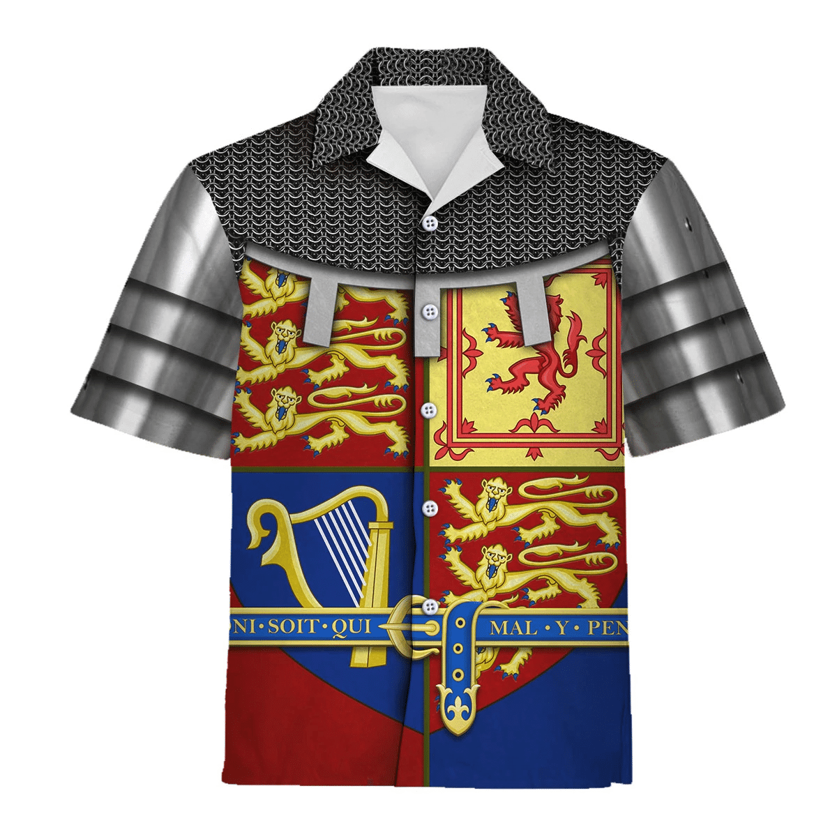 Gearhomie Royal Coat of Arms of the United Kingdom (Queen Elizabeth II) Costume Hoodie Sweatshirt T-Shirt Tracksuit - Gearhomie.com