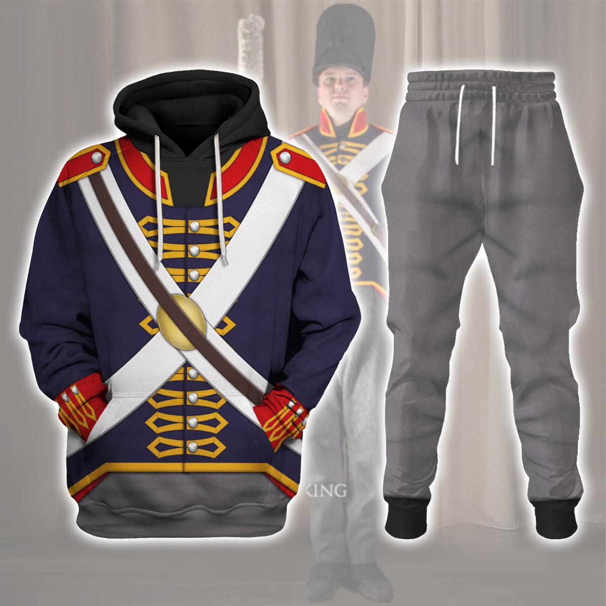 CustomsPig Royal Foot Artillery Ÿ?? Gunner (1806-1815) Uniform All Over Print Hoodie Sweatshirt T-Shirt Tracksuit - CustomsPig.com