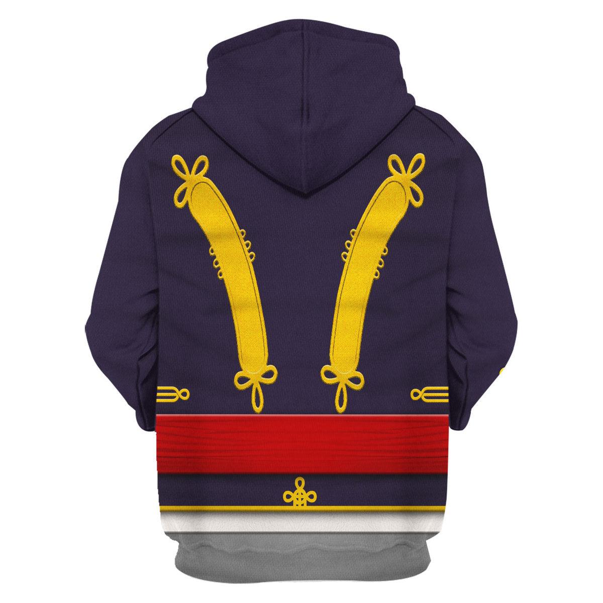 CustomsPig Royal Horse Artillery Uniform All Over Print Hoodie Sweatshirt T-Shirt Tracksuit - CustomsPig.com