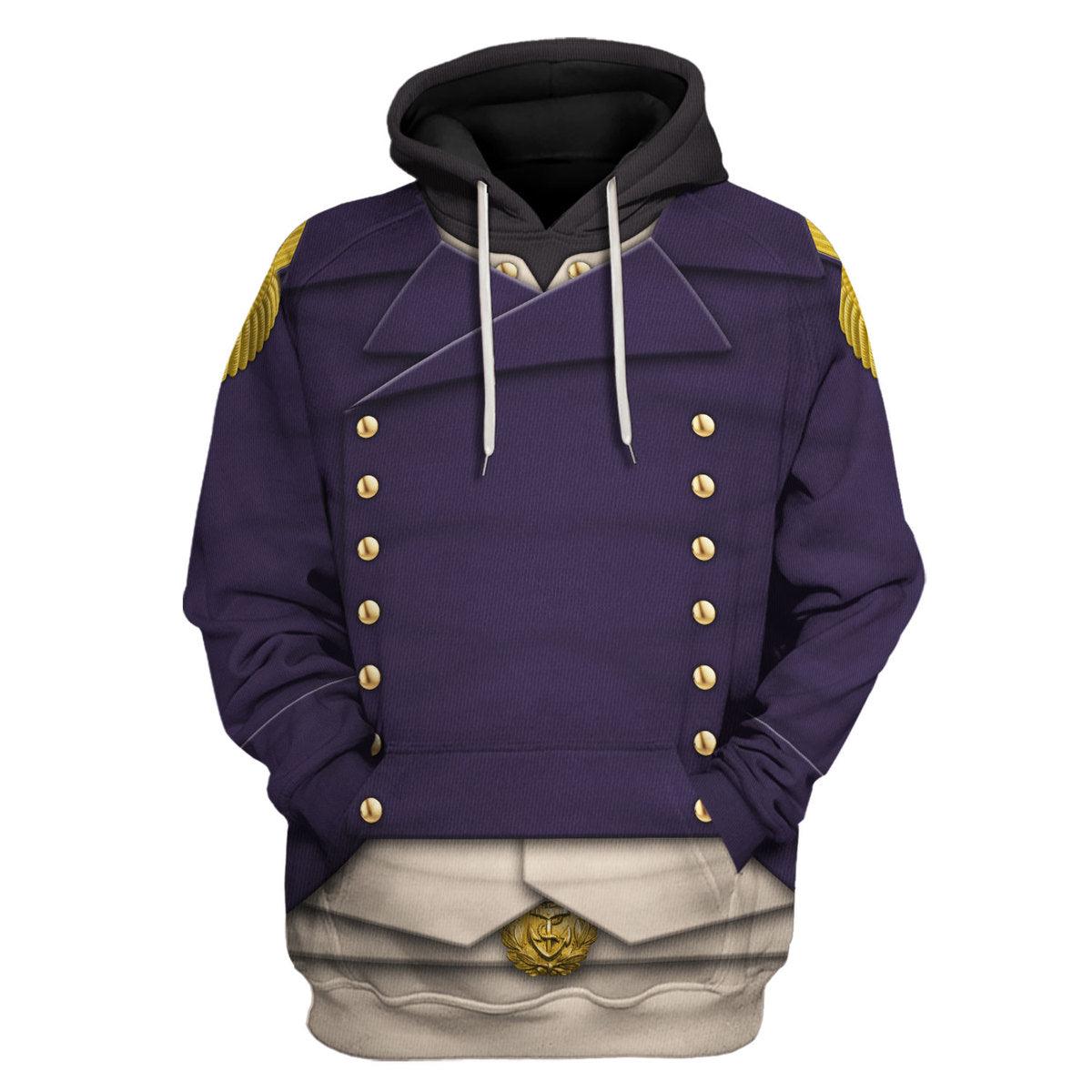 Gearhomie Royal Navy Captain-1806 Uniform All Over Print Hoodie Sweatshirt T-Shirt Tracksuit - DucG