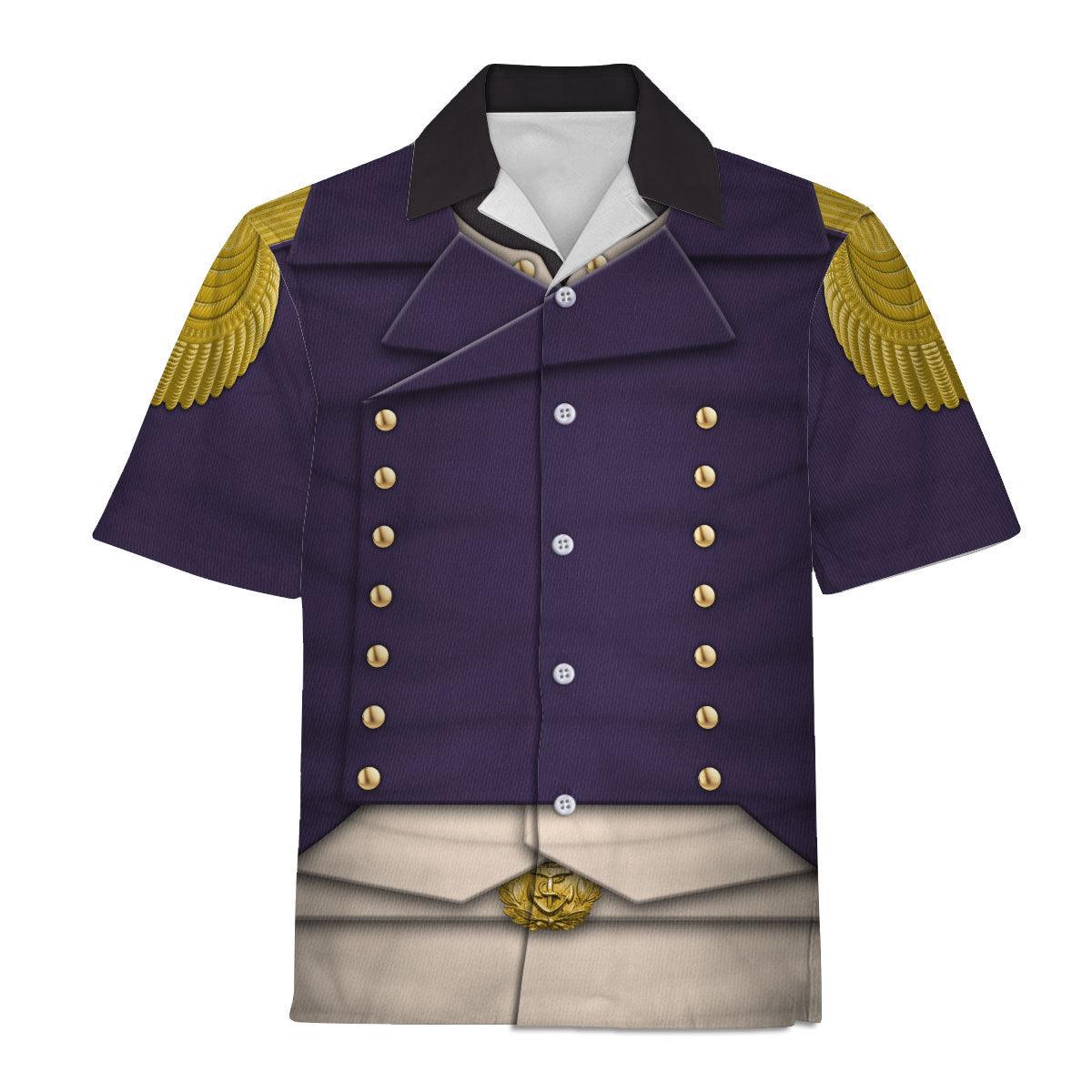 Gearhomie Royal Navy Captain-1806 Uniform All Over Print Hoodie Sweatshirt T-Shirt Tracksuit - DucG
