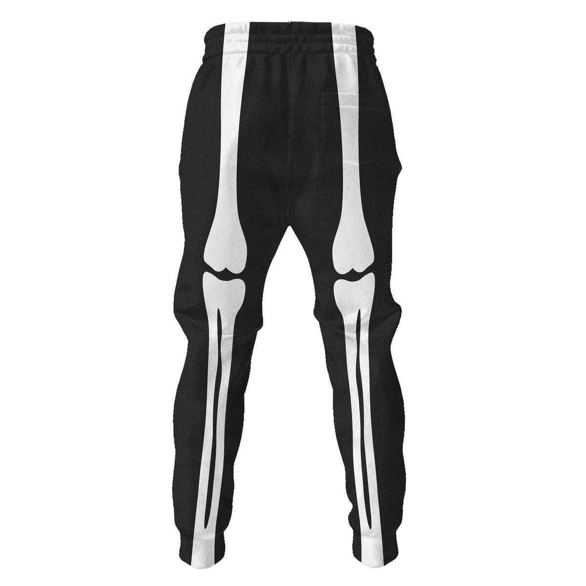 Gearhomie Skeleton Bone Print Halloween Fancy Dress Costume Hoodie Sweatshirt T-Shirt Tracksuit - Gearhomie.com