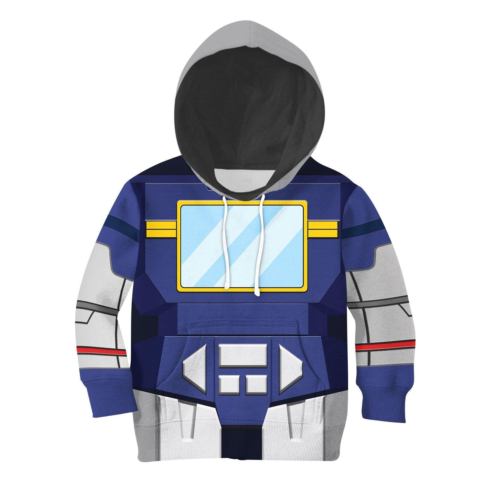 Gearhomie Soundwave Kid Costume Cosplay Hoodie Sweatshirt T-Shirt - Gearhomie.com