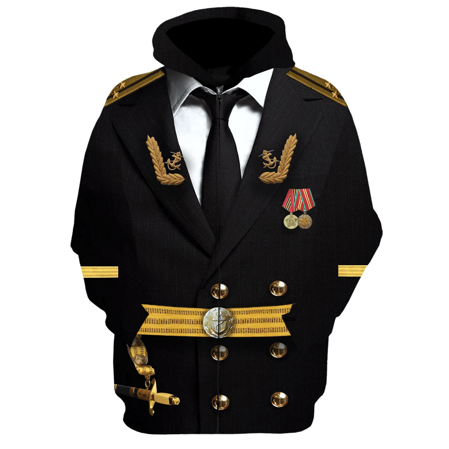 Gearhomie Soviet Naval Captain Costume Hoodie Sweatshirt T-Shirt Tracksuit - Gearhomie.com
