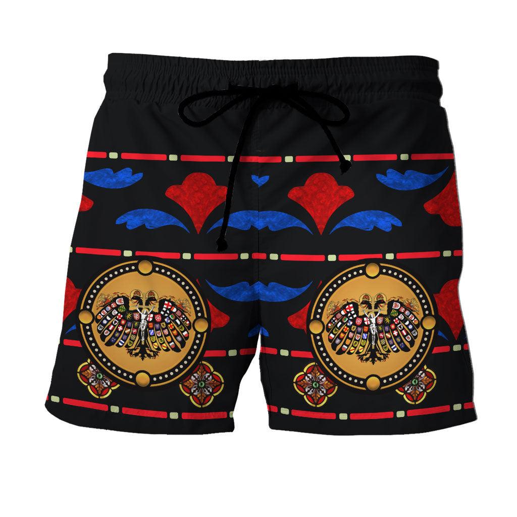 Gearhomie Stained Glass - Charlemagne Hawaiian Shirt Polo Shirt Beach short - Gearhomie.com