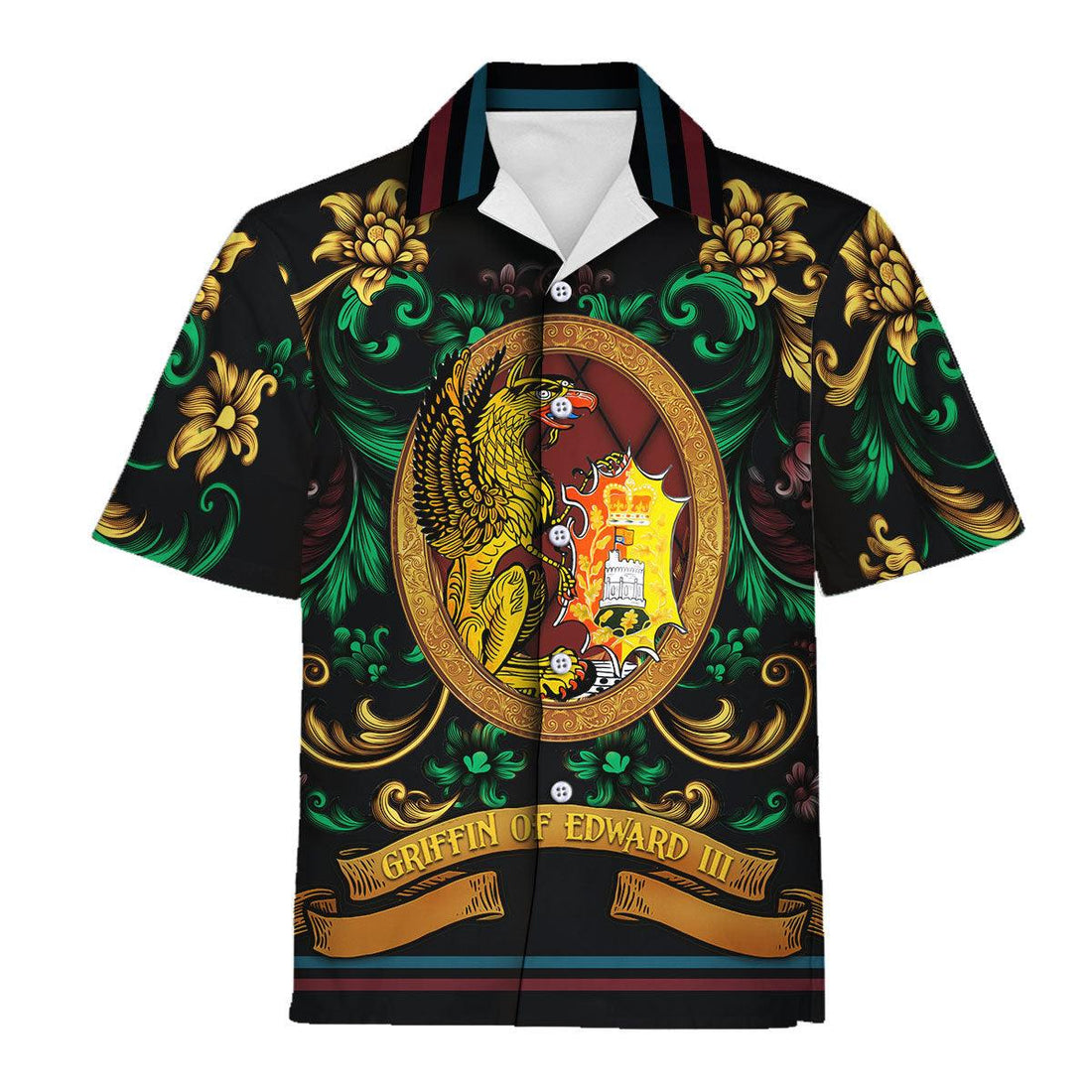 Gearhomie The Griffin of Edward III Hawaiian Shirt Polo Shirt Beach Shorts - Gearhomie.com