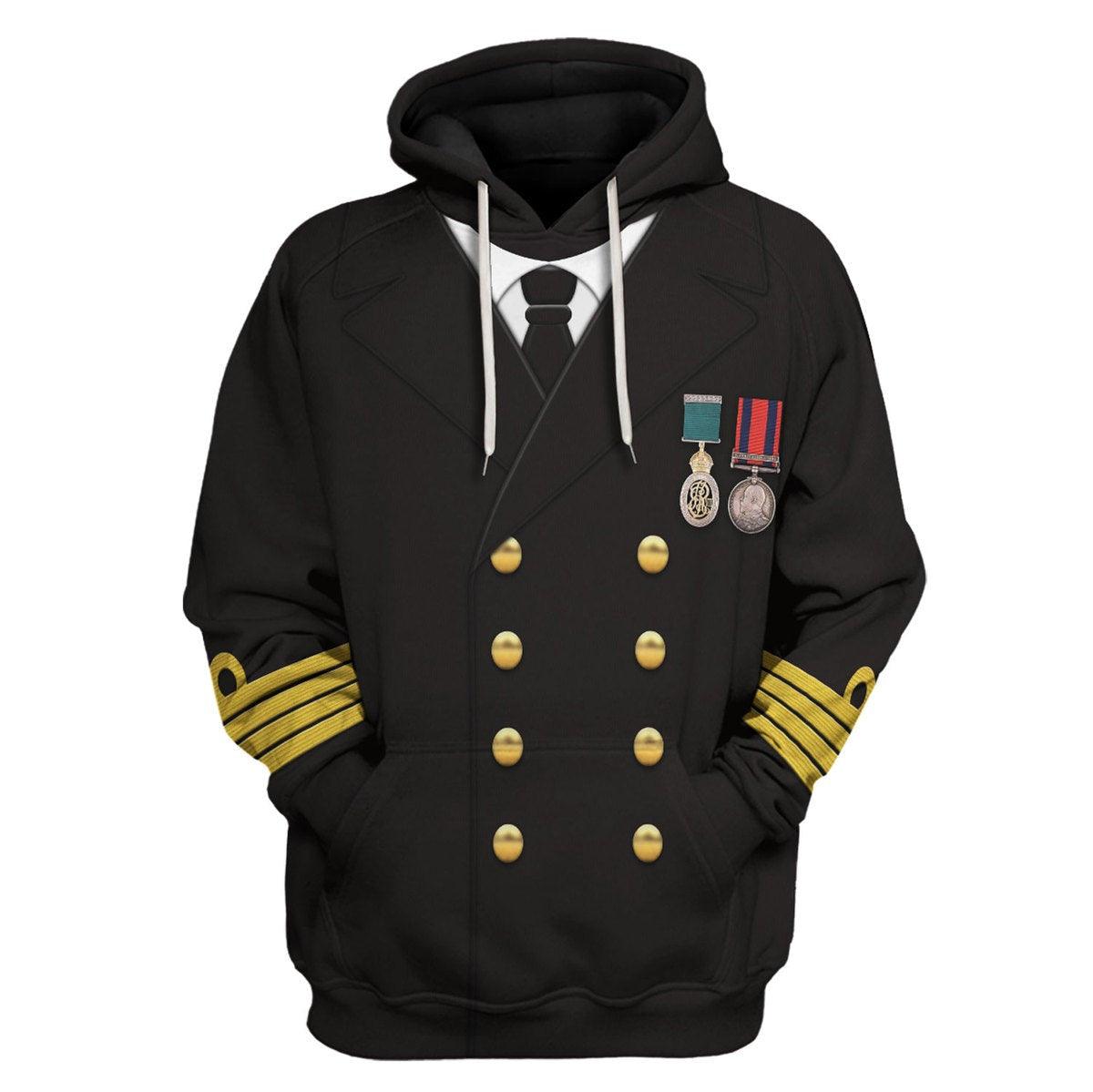  CustomsPig Titanic Captain Edward John Smith Costume Hoodie Sweatshirt T-Shirt Tracksuit -  CustomsPig.com