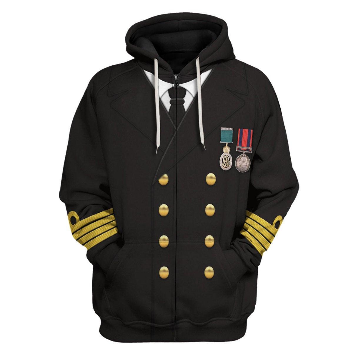  CustomsPig Titanic Captain Edward John Smith Costume Hoodie Sweatshirt T-Shirt Tracksuit -  CustomsPig.com