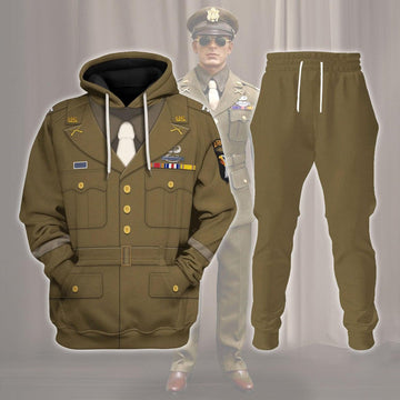 Gearhomie U.S General WWII Costume Hoodie Sweatshirt T-Shirt Tracksuit - Gearhomie.com