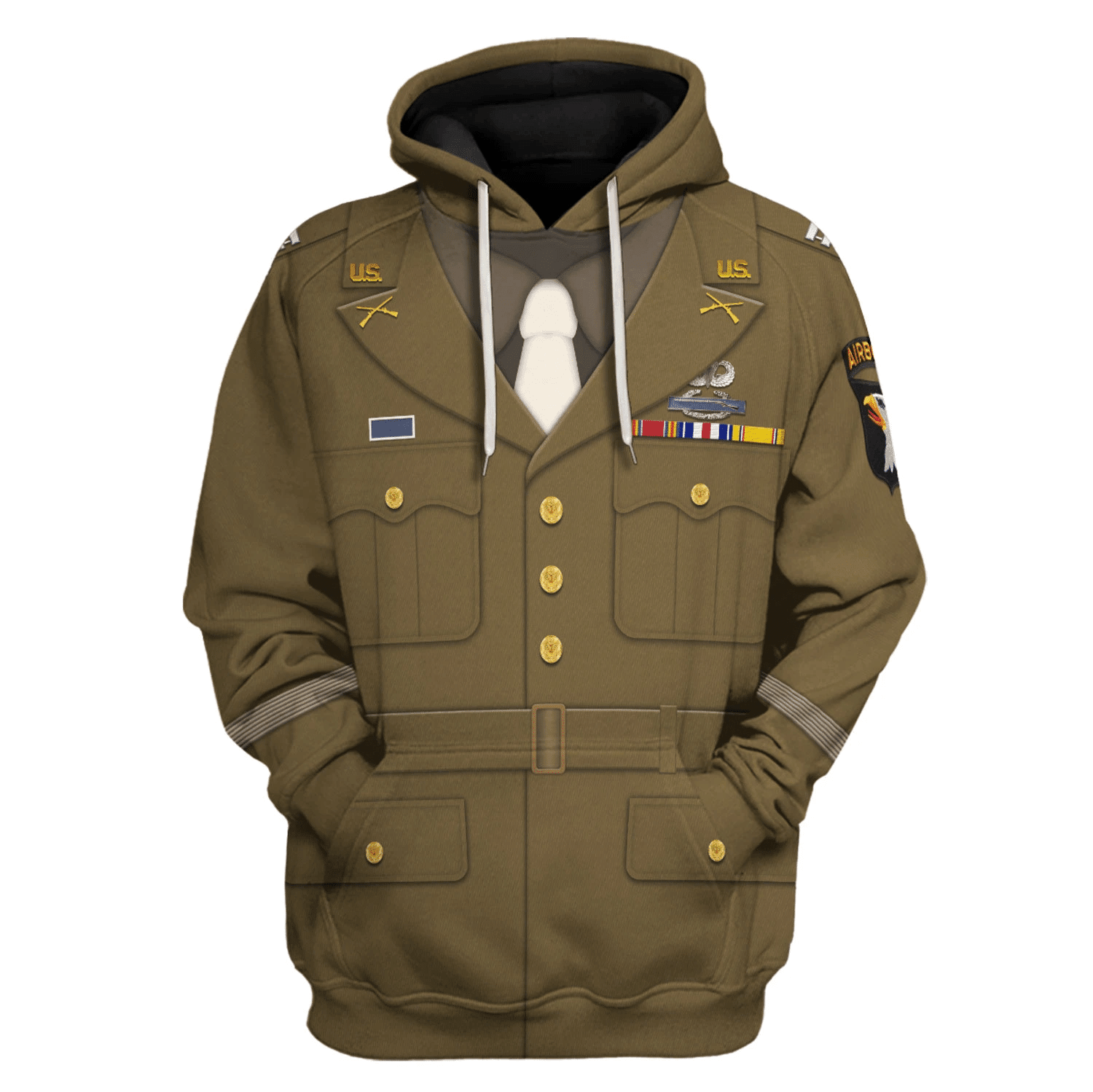Gearhomie U.S General WWII Costume Hoodie Sweatshirt T-Shirt Tracksuit - Gearhomie.com
