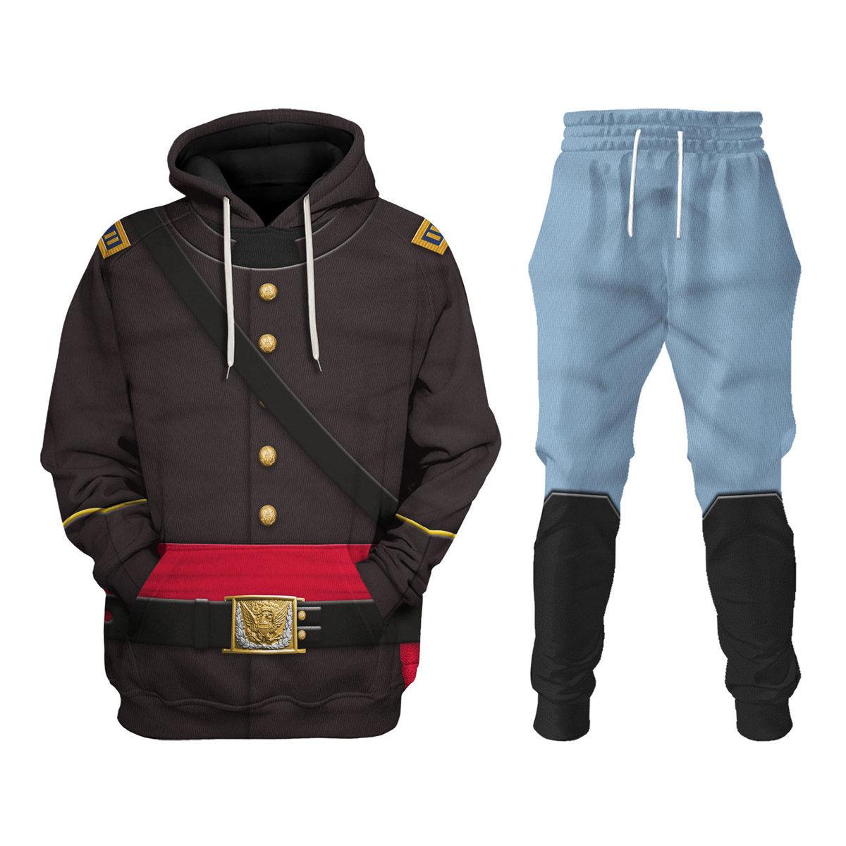 Gearhomie Union Army- Captain Of Infantry Uniform All Over Print Hoodie Sweatshirt T-Shirt Tracksuit - Gearhomie.com