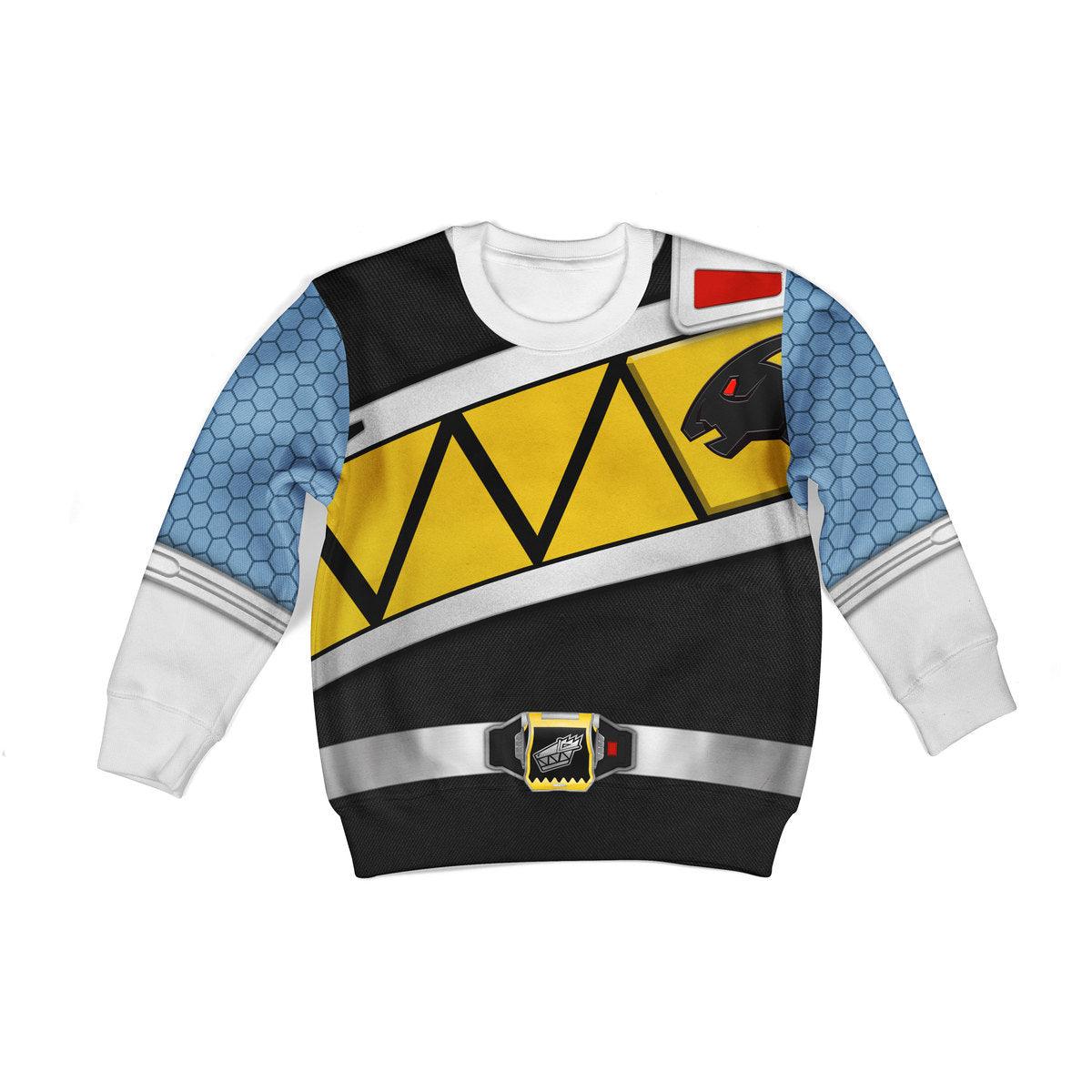 CustomsPig Unisex Kid Tops Black Power Rangers Dino Charge 3D Apparel - DucG