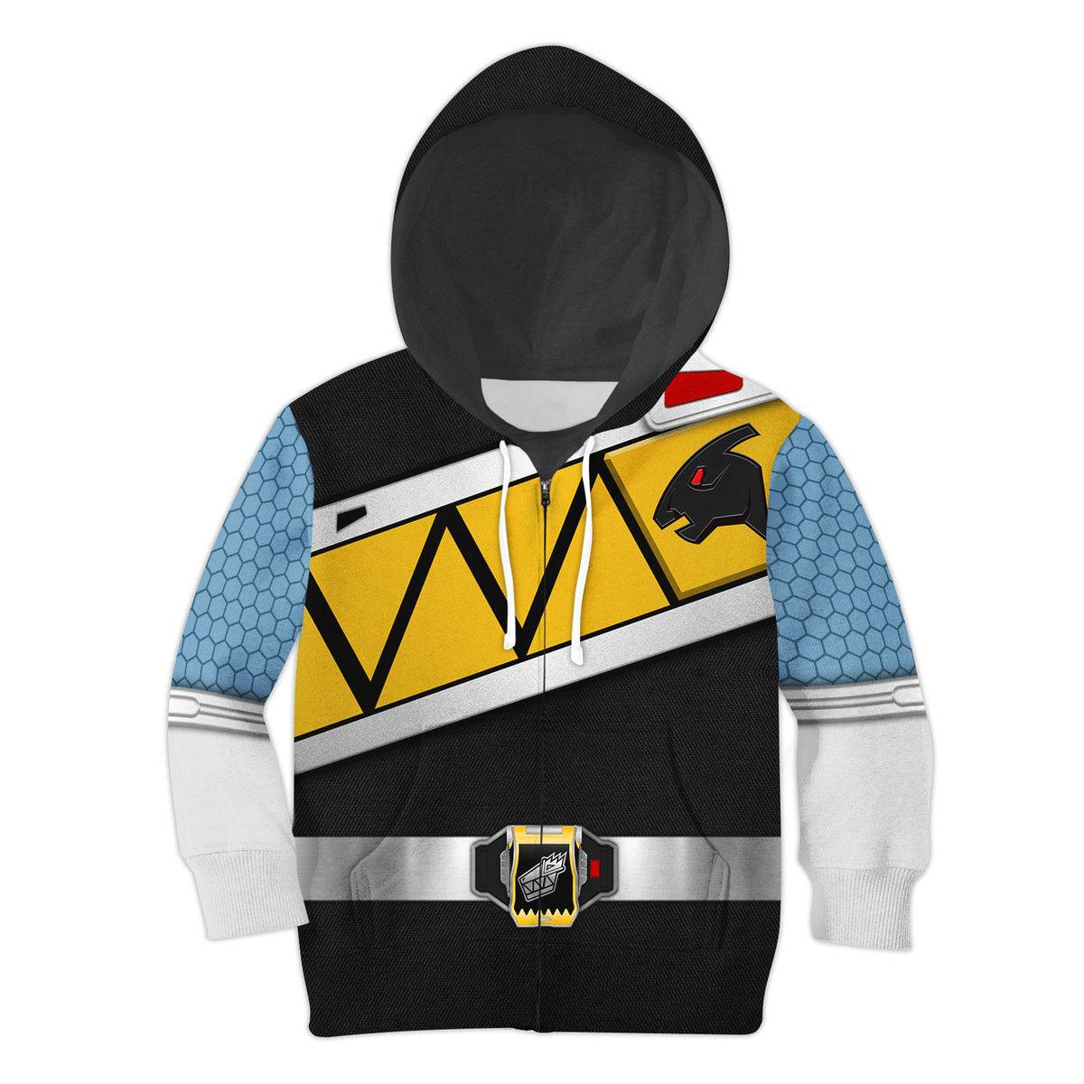 CustomsPig Unisex Kid Tops Black Power Rangers Dino Charge 3D Apparel - DucG
