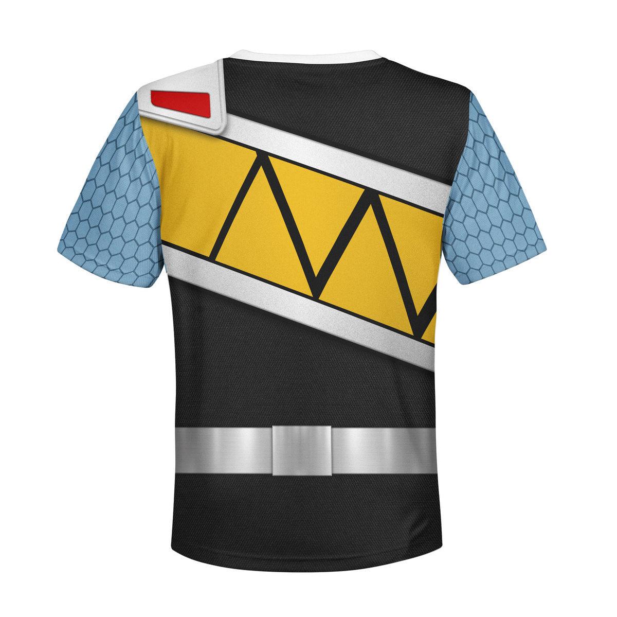 CustomsPig Unisex Kid Tops Black Power Rangers Dino Charge 3D Apparel - DucG