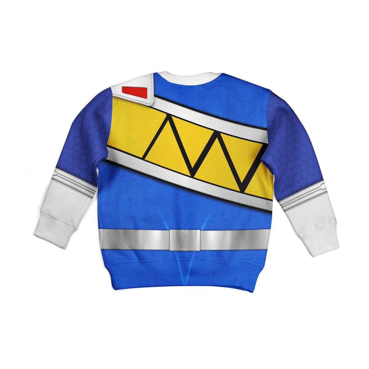CustomsPig Unisex Kid Tops Blue Power Rangers Dino Charge 3D Apparel - DucG
