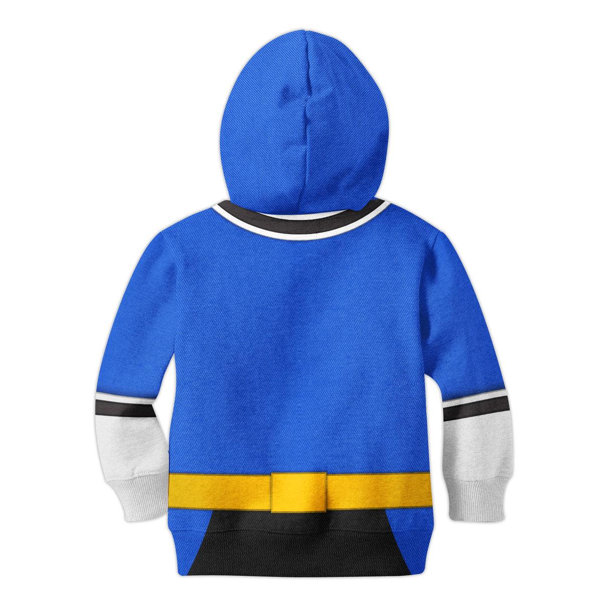 Oodiegang Unisex Kid Tops Blue Power Rangers Samurai 3D Apparel - DucG