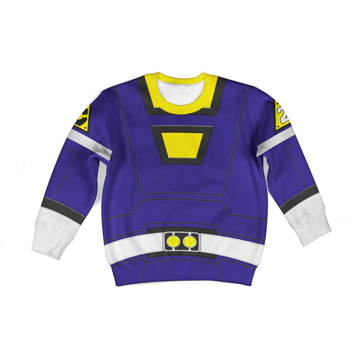  CustomsPig Unisex Kid Tops Power Rangers Turbo Blue 3D Apparel -  CustomsPig.com