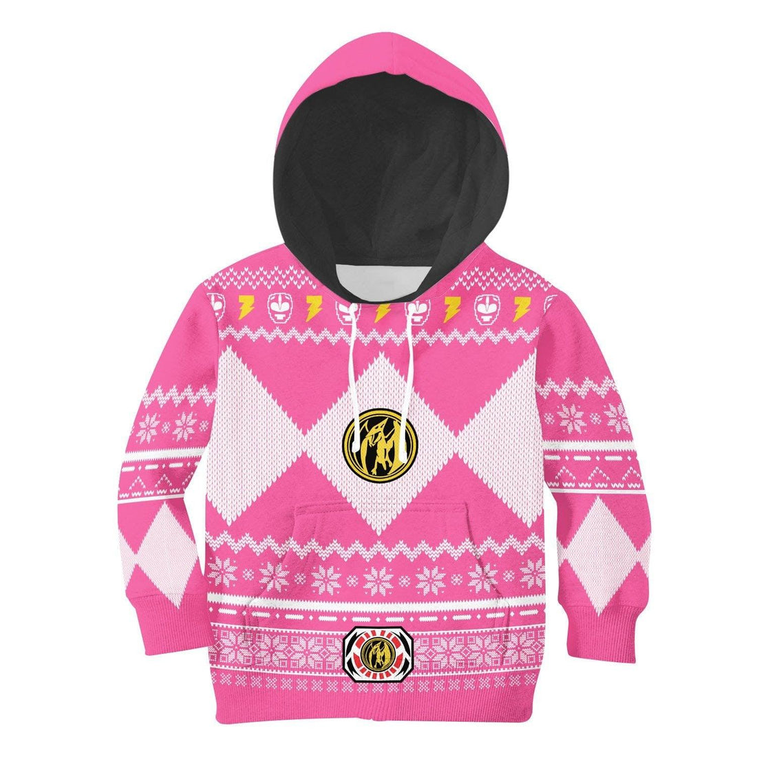 Gearhomie Unisex Kid Tops Pullover Sweatshirt Pink Power Ranger 3D Apparel - Gearhomie.com