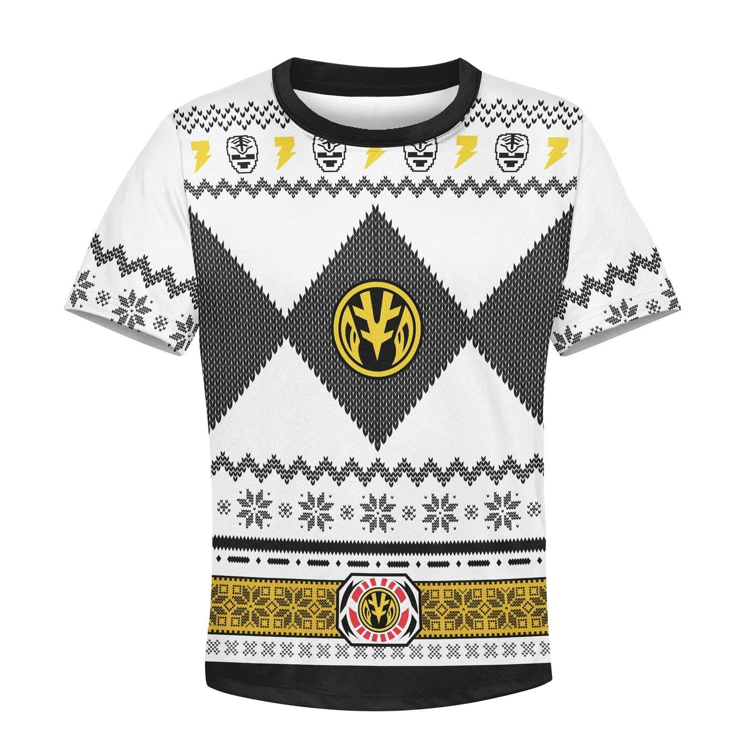  CustomsPig Unisex Kid Tops Pullover Sweatshirt White Power Ranger 3D Apparel -  CustomsPig.com