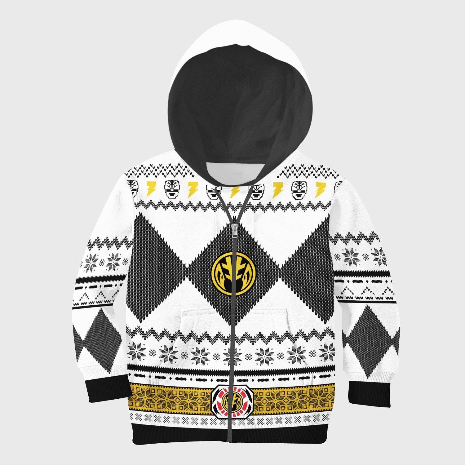  CustomsPig Unisex Kid Tops Pullover Sweatshirt White Power Ranger 3D Apparel -  CustomsPig.com