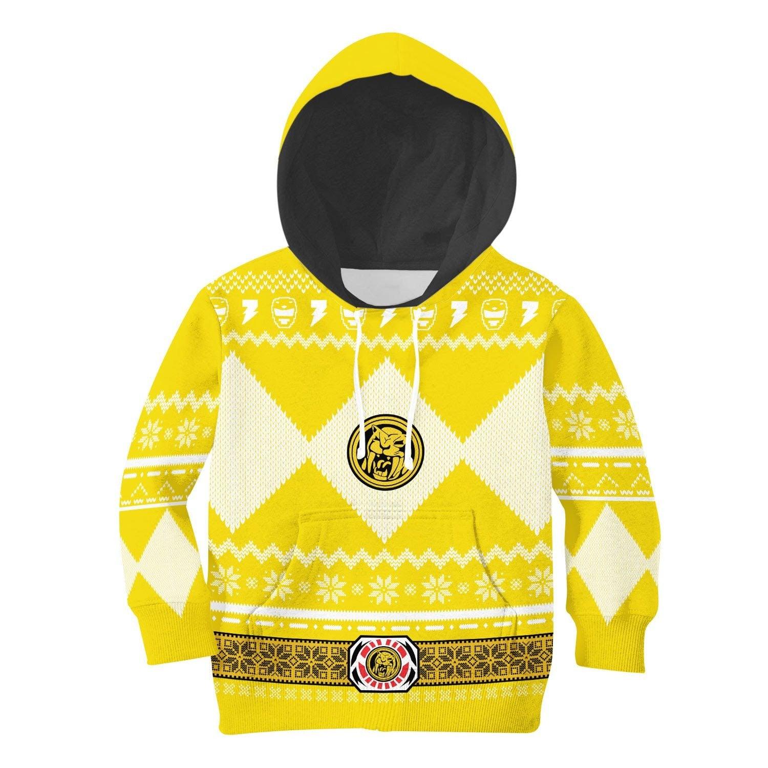  CustomsPig Unisex Kid Tops Pullover Sweatshirt Yellow Power Ranger 3D Apparel -  CustomsPig.com