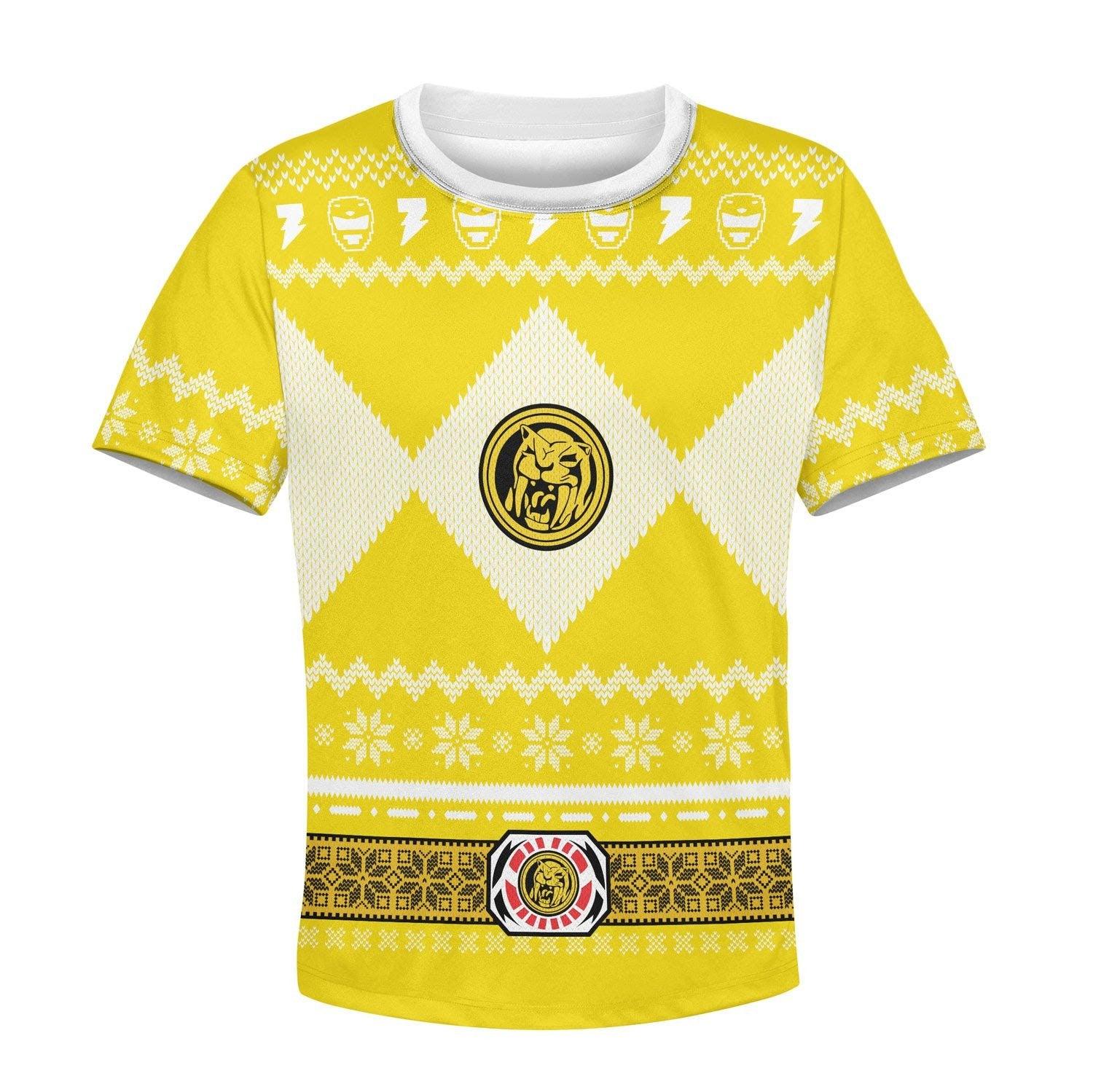  CustomsPig Unisex Kid Tops Pullover Sweatshirt Yellow Power Ranger 3D Apparel -  CustomsPig.com