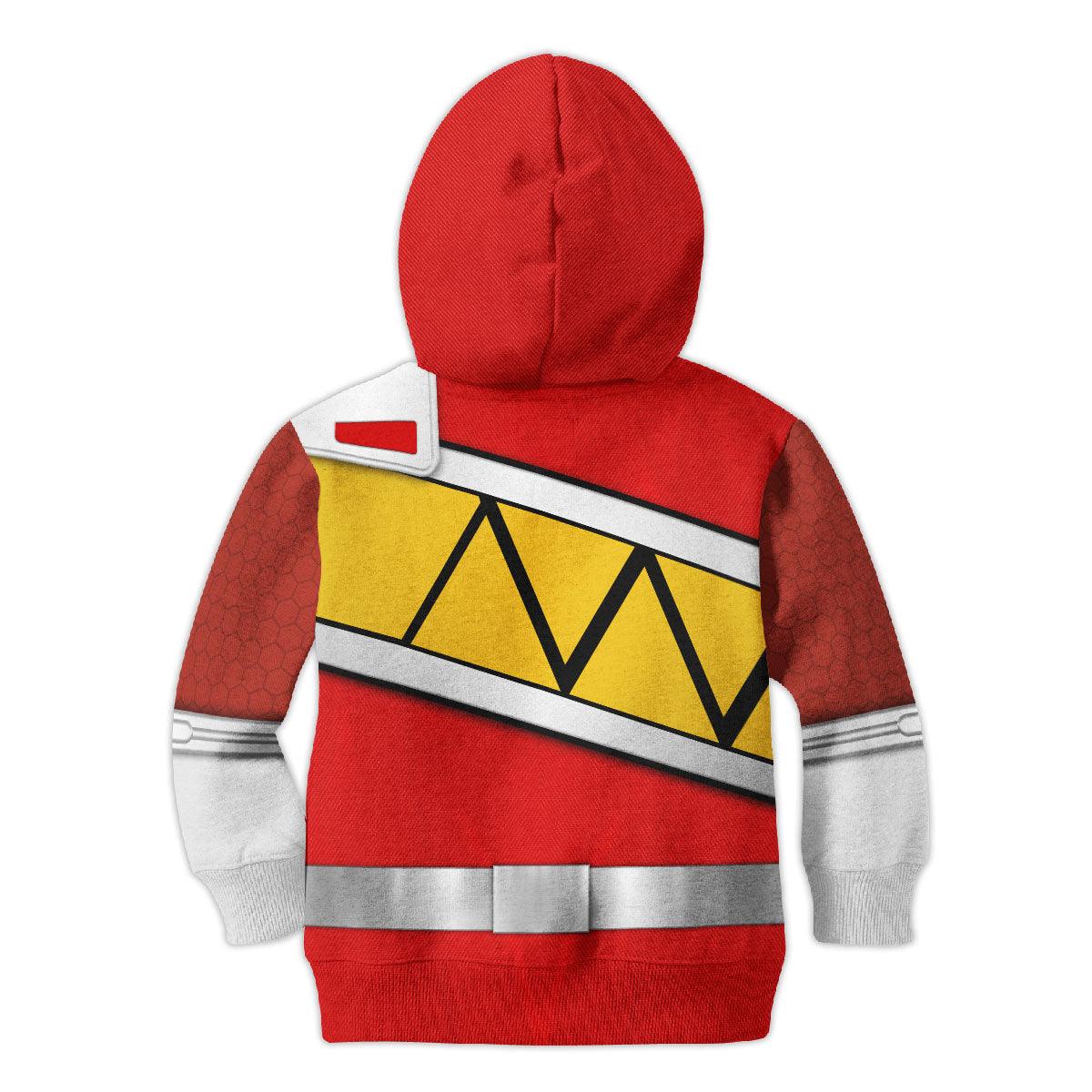 CustomsPig Unisex Kid Tops Red Power Rangers Dino Charge 3D Apparel - DucG
