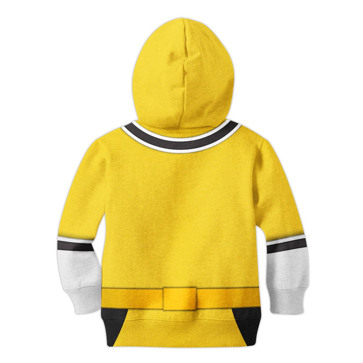 CustomsPig Unisex Kid Tops Yellow Power Rangers Samurai 3D Apparel - DucG