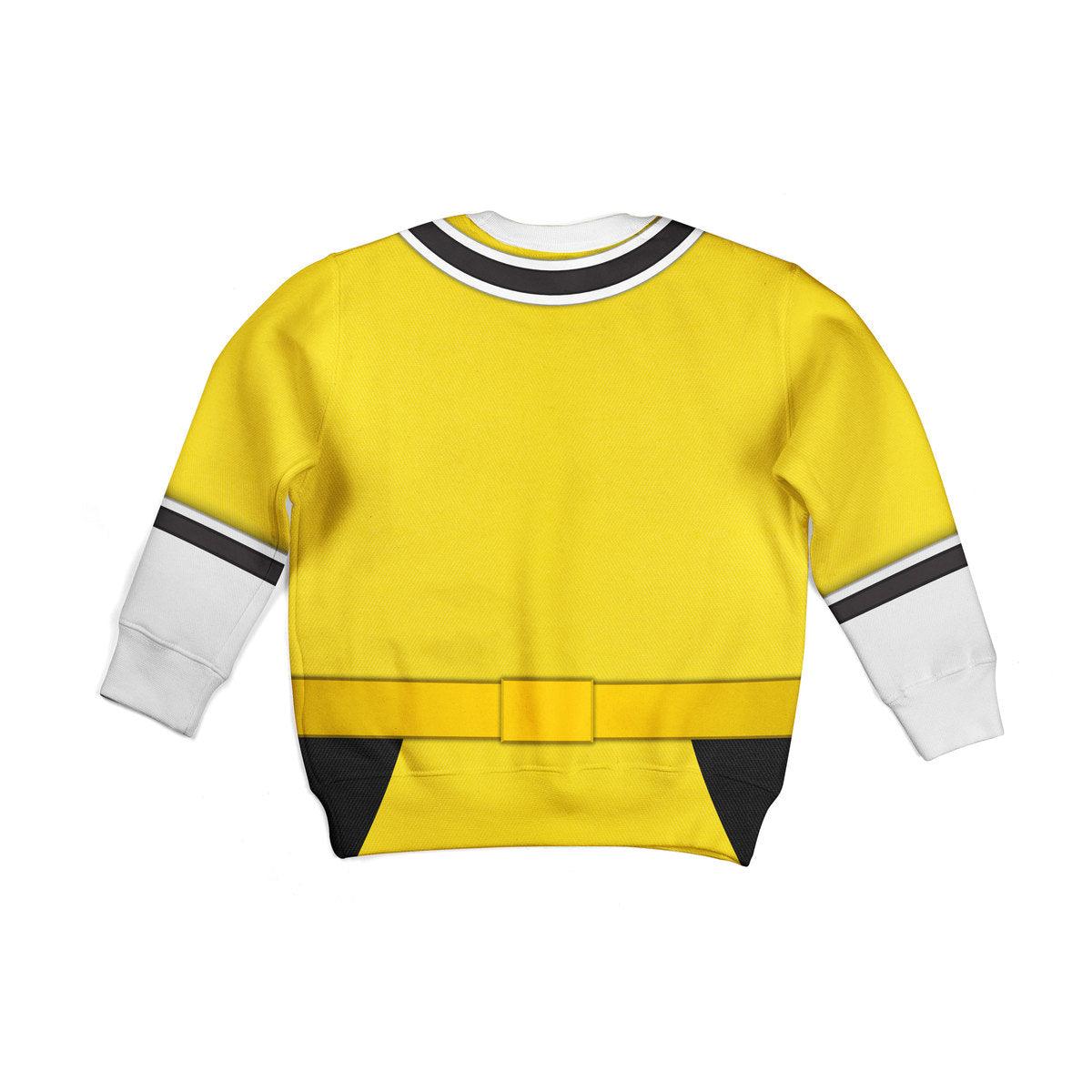 CustomsPig Unisex Kid Tops Yellow Power Rangers Samurai 3D Apparel - DucG