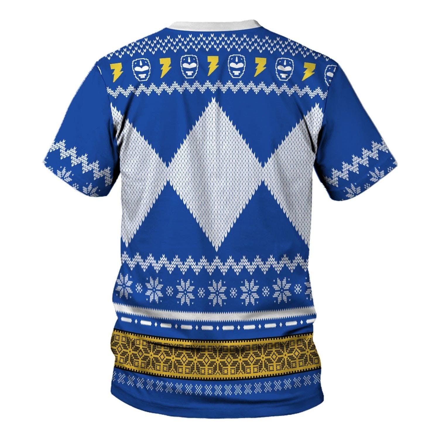  CustomsPig Unisex Tops Pullover Sweatshirt Blue Power Ranger 3D Costumes -  CustomsPig.com